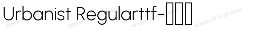 Urbanist Regularttf字体转换